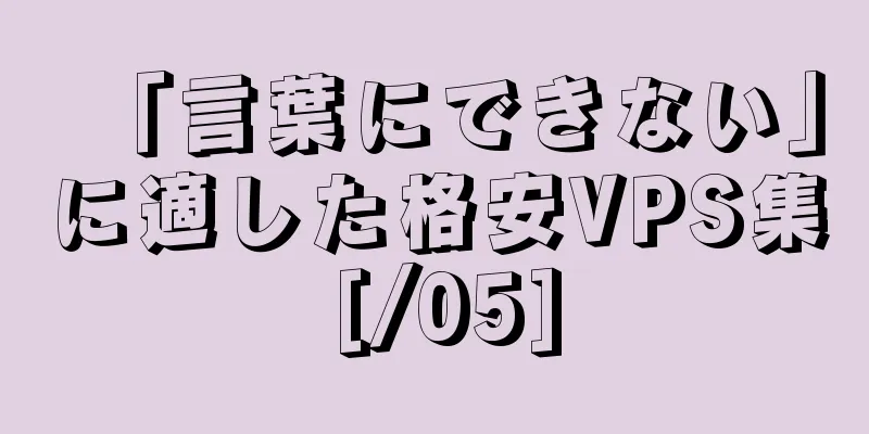 「言葉にできない」に適した格安VPS集 [/05]