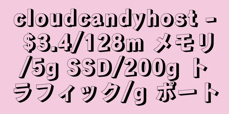 cloudcandyhost - $3.4/128m メモリ/5g SSD/200g トラフィック/g ポート