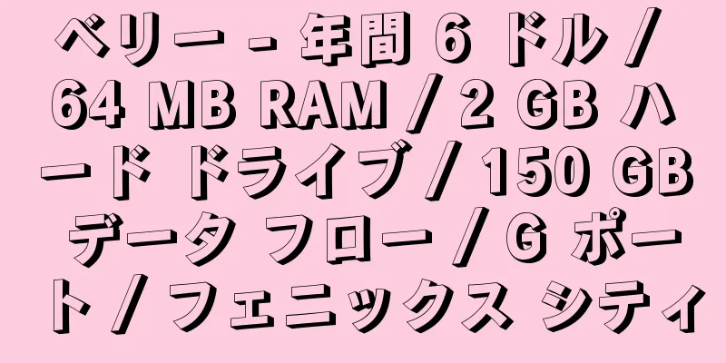 ベリー - 年間 6 ドル / 64 MB RAM / 2 GB ハード ドライブ / 150 GB データ フロー / G ポート / フェニックス シティ