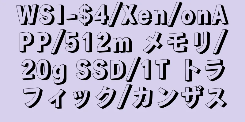 WSI-$4/Xen/onAPP/512m メモリ/20g SSD/1T トラフィック/カンザス
