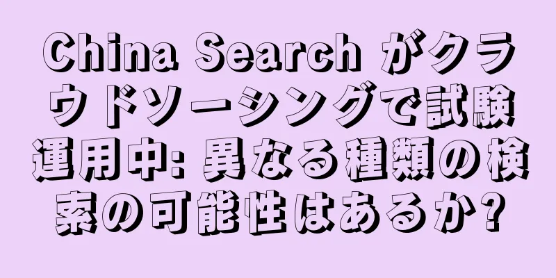 China Search がクラウドソーシングで試験運用中: 異なる種類の検索の可能性はあるか?