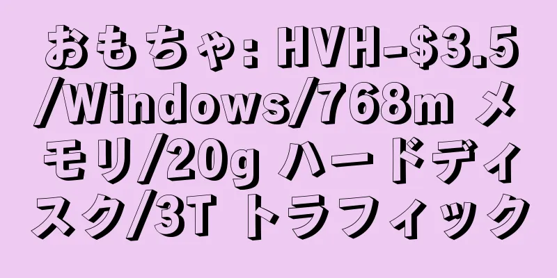 おもちゃ: HVH-$3.5/Windows/768m メモリ/20g ハードディスク/3T トラフィック