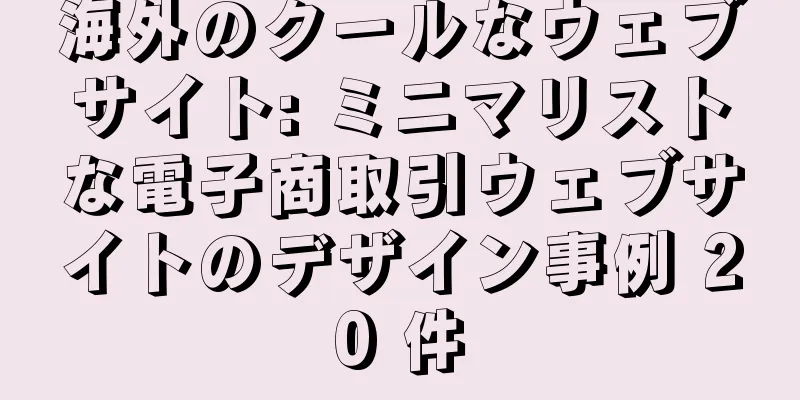 海外のクールなウェブサイト: ミニマリストな電子商取引ウェブサイトのデザイン事例 20 件