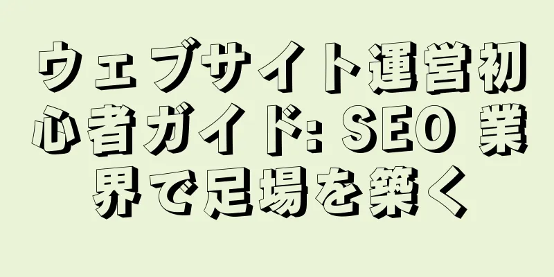 ウェブサイト運営初心者ガイド: SEO 業界で足場を築く