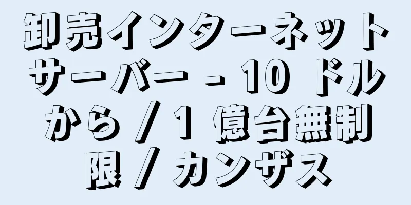 卸売インターネットサーバー - 10 ドルから / 1 億台無制限 / カンザス