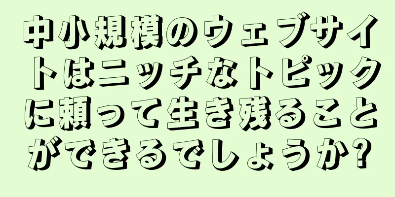 中小規模のウェブサイトはニッチなトピックに頼って生き残ることができるでしょうか?