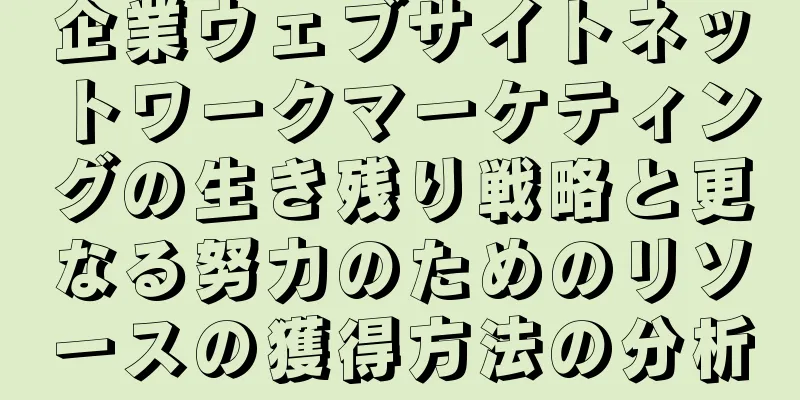 企業ウェブサイトネットワークマーケティングの生き残り戦略と更なる努力のためのリソースの獲得方法の分析