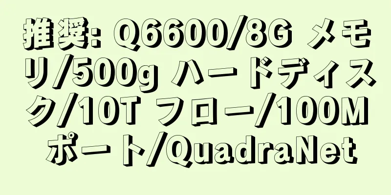 推奨: Q6600/8G メモリ/500g ハードディスク/10T フロー/100M ポート/QuadraNet