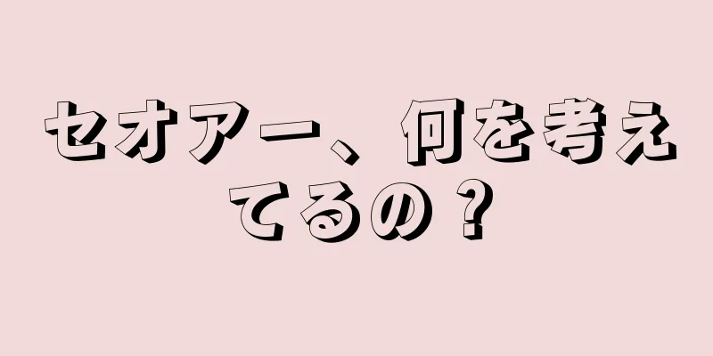 セオアー、何を考えてるの？