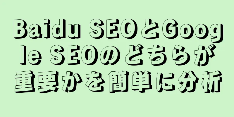 Baidu SEOとGoogle SEOのどちらが重要かを簡単に分析