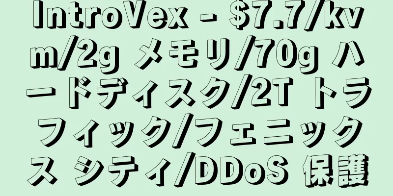 IntroVex - $7.7/kvm/2g メモリ/70g ハードディスク/2T トラフィック/フェニックス シティ/DDoS 保護