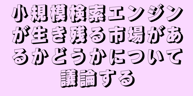 小規模検索エンジンが生き残る市場があるかどうかについて議論する