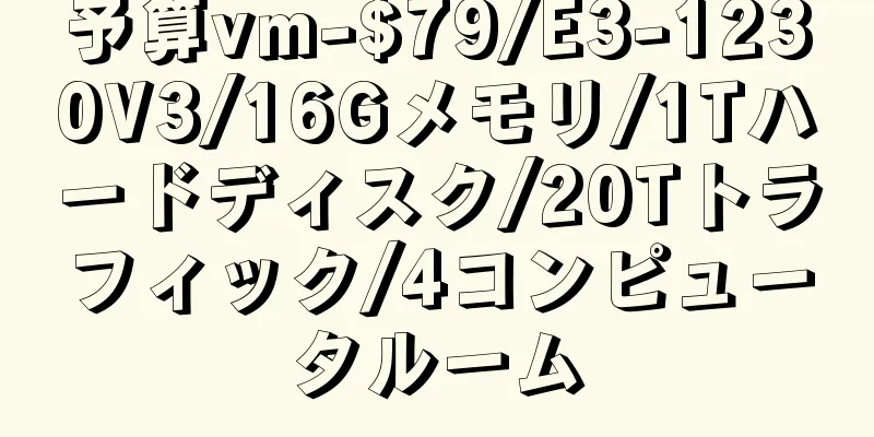 予算vm-$79/E3-1230V3/16Gメモリ/1Tハードディスク/20Tトラフィック/4コンピュータルーム