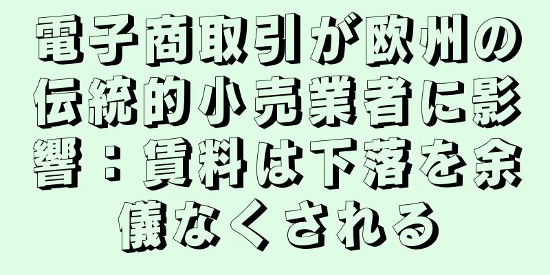 電子商取引が欧州の伝統的小売業者に影響：賃料は下落を余儀なくされる