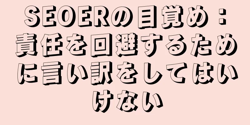 SEOERの目覚め：責任を回避するために言い訳をしてはいけない