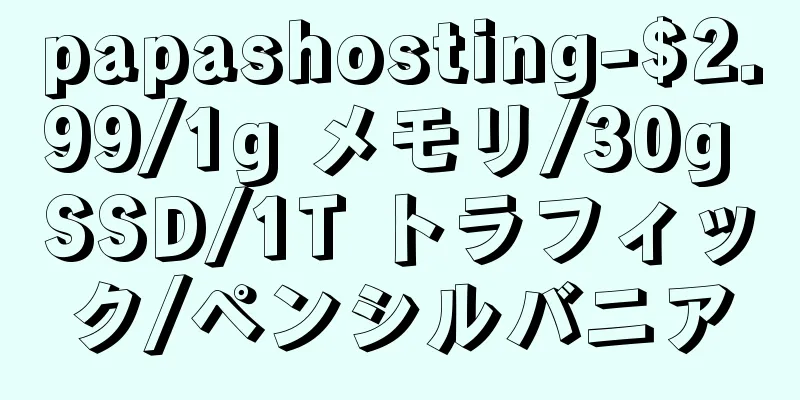 papashosting-$2.99/1g メモリ/30g SSD/1T トラフィック/ペンシルバニア