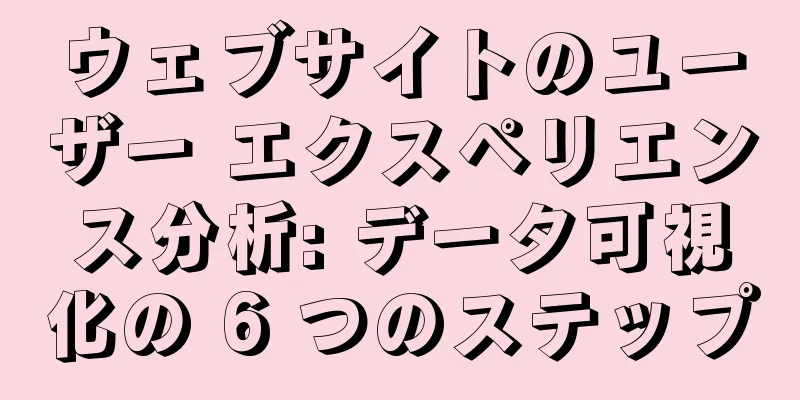 ウェブサイトのユーザー エクスペリエンス分析: データ可視化の 6 つのステップ