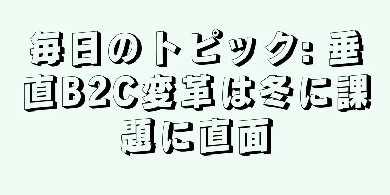 毎日のトピック: 垂直B2C変革は冬に課題に直面