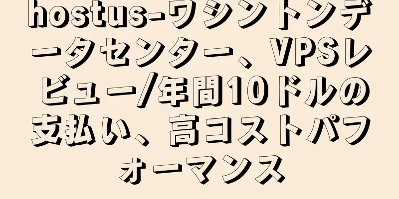 hostus-ワシントンデータセンター、VPSレビュー/年間10ドルの支払い、高コストパフォーマンス