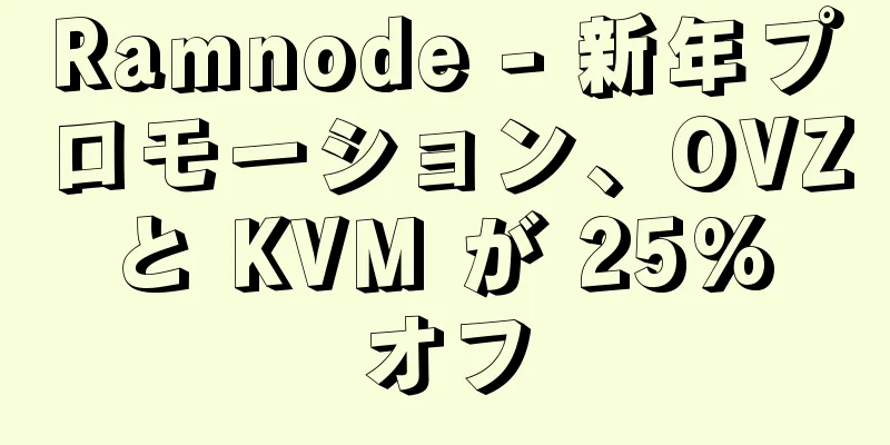 Ramnode - 新年プロモーション、OVZ と KVM が 25% オフ