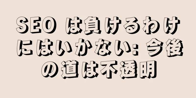 SEO は負けるわけにはいかない: 今後の道は不透明