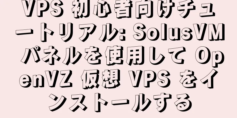 VPS 初心者向けチュートリアル: SolusVM パネルを使用して OpenVZ 仮想 VPS をインストールする