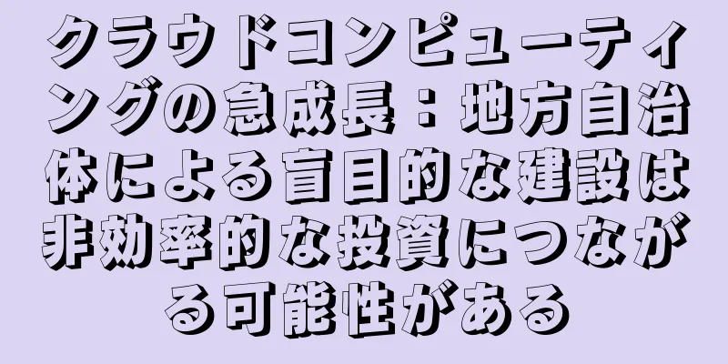 クラウドコンピューティングの急成長：地方自治体による盲目的な建設は非効率的な投資につながる可能性がある