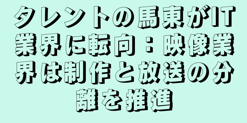 タレントの馬東がIT業界に転向：映像業界は制作と放送の分離を推進