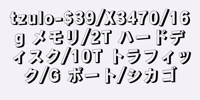 tzulo-$39/X3470/16g メモリ/2T ハードディスク/10T トラフィック/G ポート/シカゴ