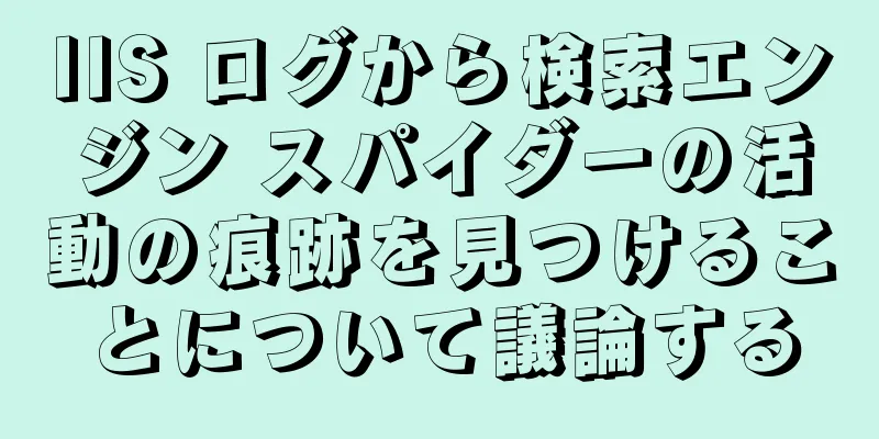 IIS ログから検索エンジン スパイダーの活動の痕跡を見つけることについて議論する