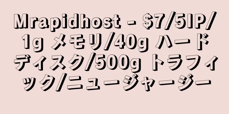 Mrapidhost - $7/5IP/1g メモリ/40g ハードディスク/500g トラフィック/ニュージャージー