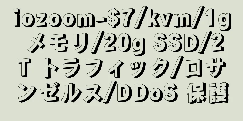 iozoom-$7/kvm/1g メモリ/20g SSD/2T トラフィック/ロサンゼルス/DDoS 保護