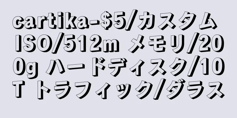 cartika-$5/カスタム ISO/512m メモリ/200g ハードディスク/10T トラフィック/ダラス