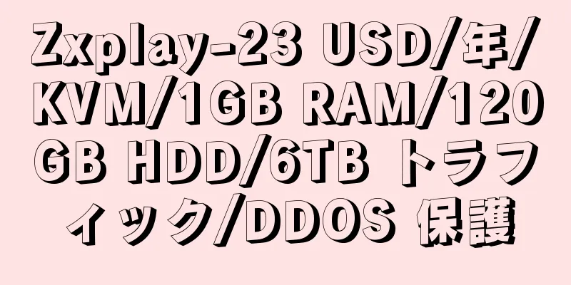 Zxplay-23 USD/年/KVM/1GB RAM/120GB HDD/6TB トラフィック/DDOS 保護