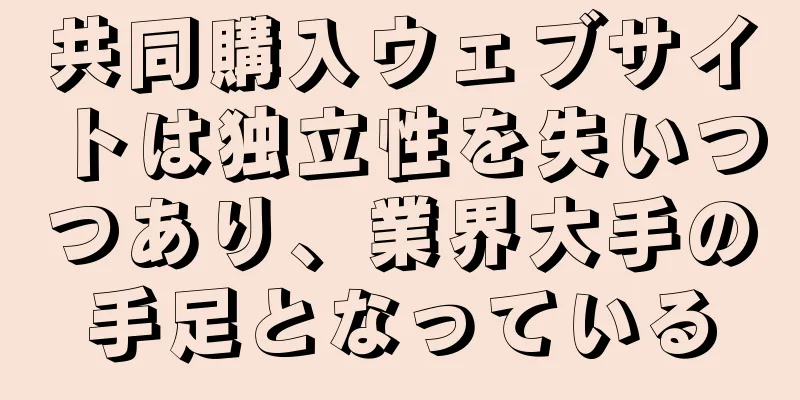 共同購入ウェブサイトは独立性を失いつつあり、業界大手の手足となっている