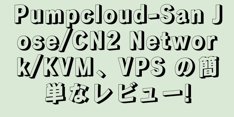 Pumpcloud-San Jose/CN2 Network/KVM、VPS の簡単なレビュー!