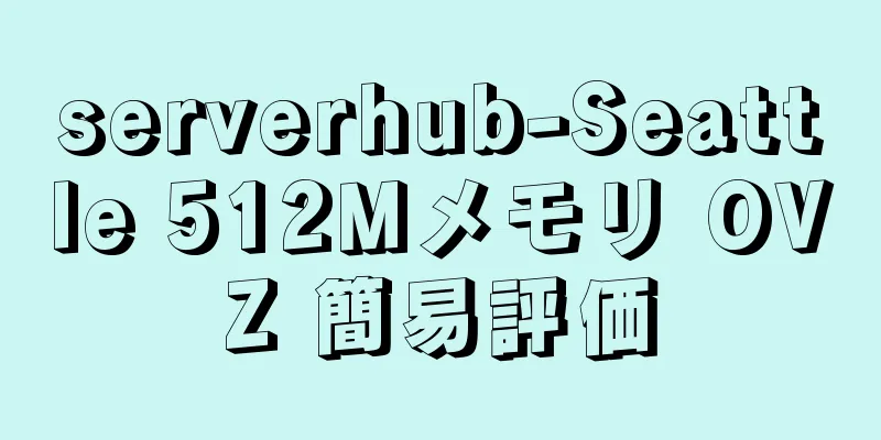 serverhub-Seattle 512Mメモリ OVZ 簡易評価