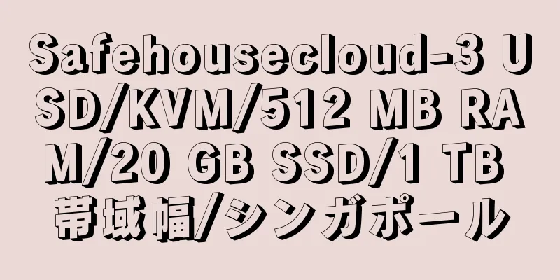 Safehousecloud-3 USD/KVM/512 MB RAM/20 GB SSD/1 TB 帯域幅/シンガポール