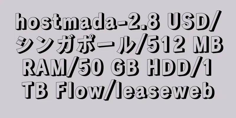 hostmada-2.8 USD/シンガポール/512 MB RAM/50 GB HDD/1 TB Flow/leaseweb