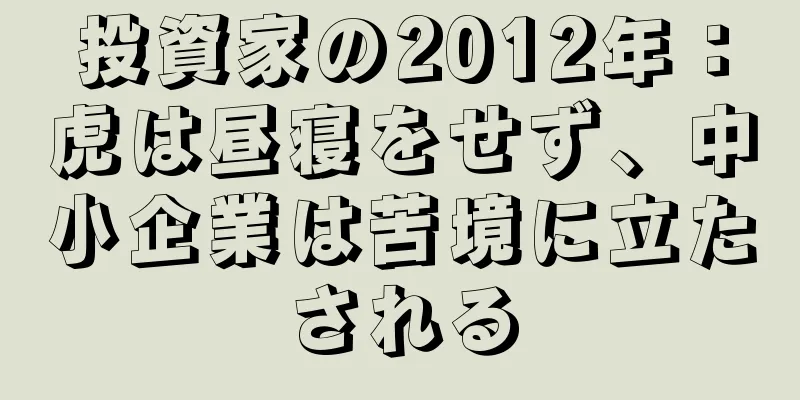 投資家の2012年：虎は昼寝をせず、中小企業は苦境に立たされる
