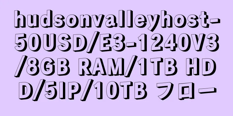 hudsonvalleyhost-50USD/E3-1240V3/8GB RAM/1TB HDD/5IP/10TB フロー