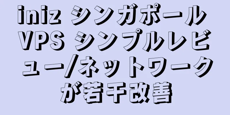 iniz シンガポール VPS シンプルレビュー/ネットワークが若干改善