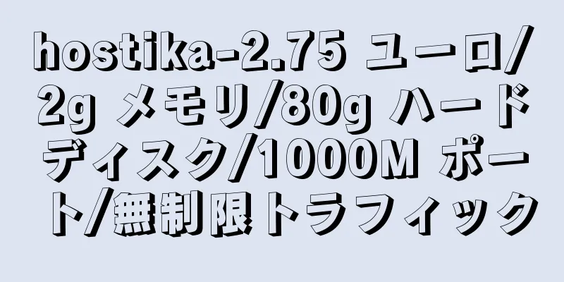 hostika-2.75 ユーロ/2g メモリ/80g ハードディスク/1000M ポート/無制限トラフィック