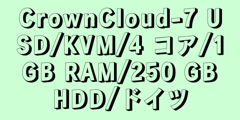 CrownCloud-7 USD/KVM/4 コア/1 GB RAM/250 GB HDD/ドイツ