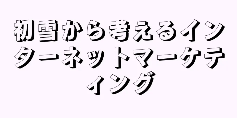 初雪から考えるインターネットマーケティング