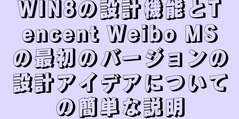 WIN8の設計機能とTencent Weibo MSの最初のバージョンの設計アイデアについての簡単な説明