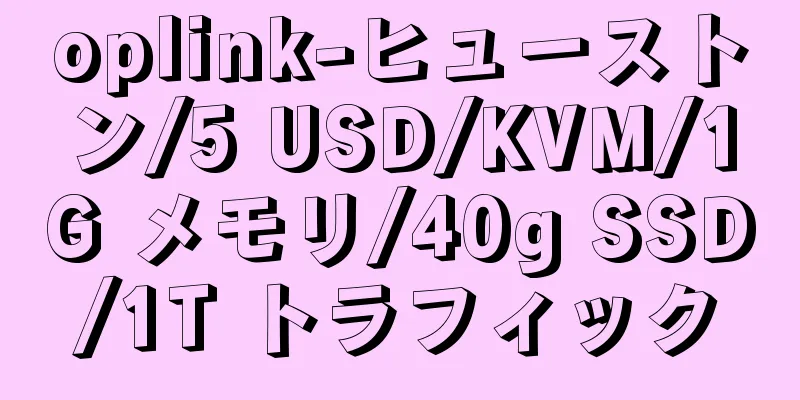 oplink-ヒューストン/5 USD/KVM/1G メモリ/40g SSD/1T トラフィック