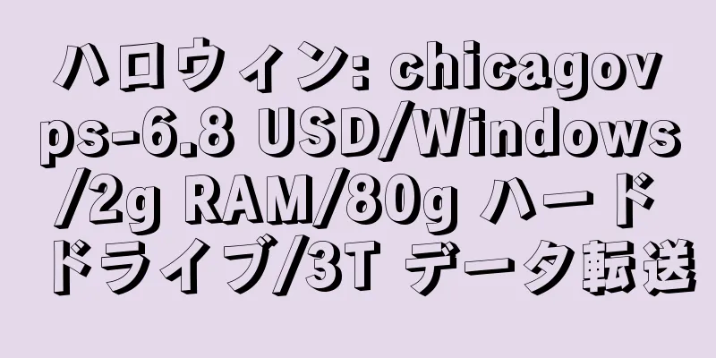 ハロウィン: chicagovps-6.8 USD/Windows/2g RAM/80g ハードドライブ/3T データ転送