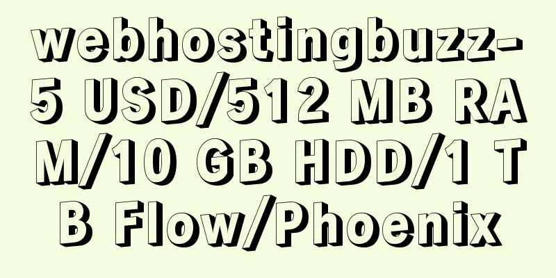 webhostingbuzz-5 USD/512 MB RAM/10 GB HDD/1 TB Flow/Phoenix