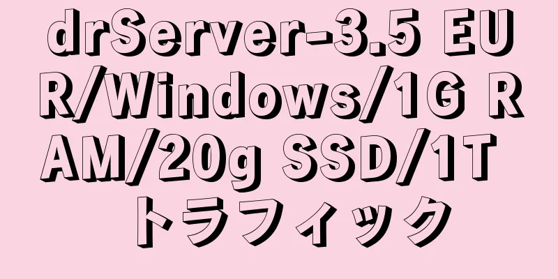 drServer-3.5 EUR/Windows/1G RAM/20g SSD/1T トラフィック